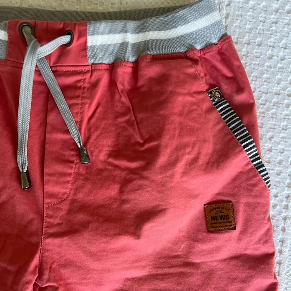 Tansozer Coral Pink Shorts Casual Classic Fit Drawstring Hybrid Shorts Medium - Picture 6 of 15